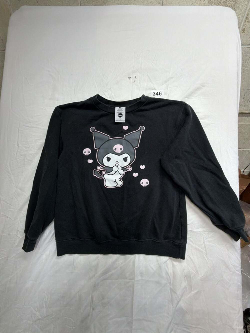 Bioworld Sanrio Kuromi Black Graphic Crewneck Sweatshirt Size XS
